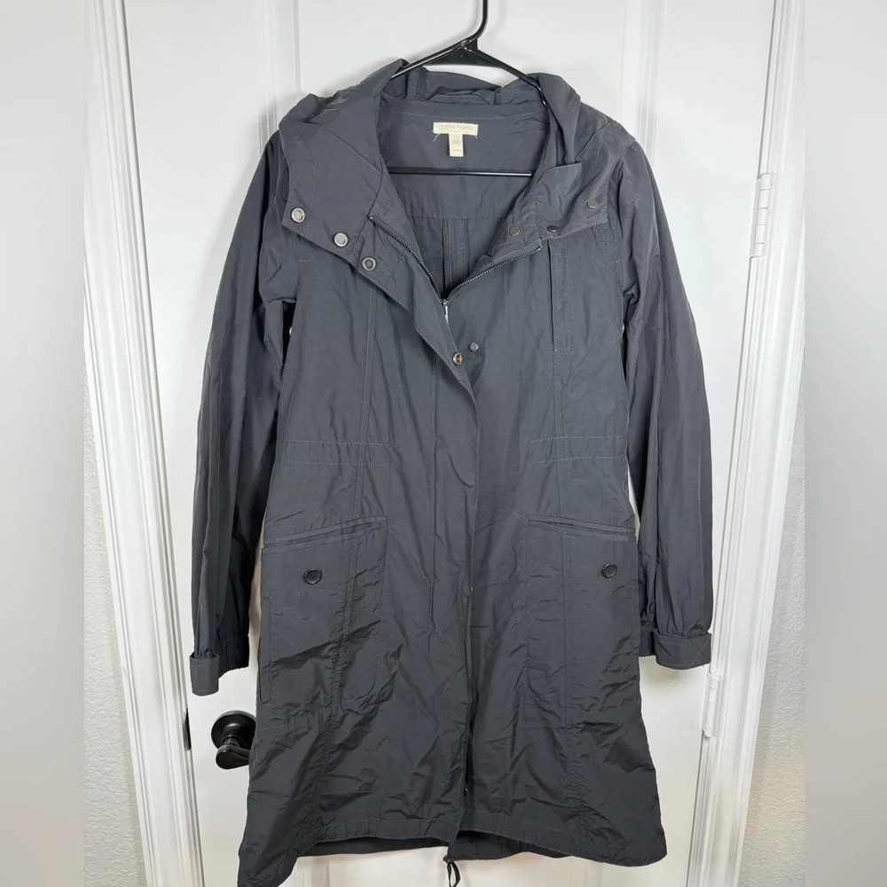 Eileen Fisher Charcoal Trench Coat